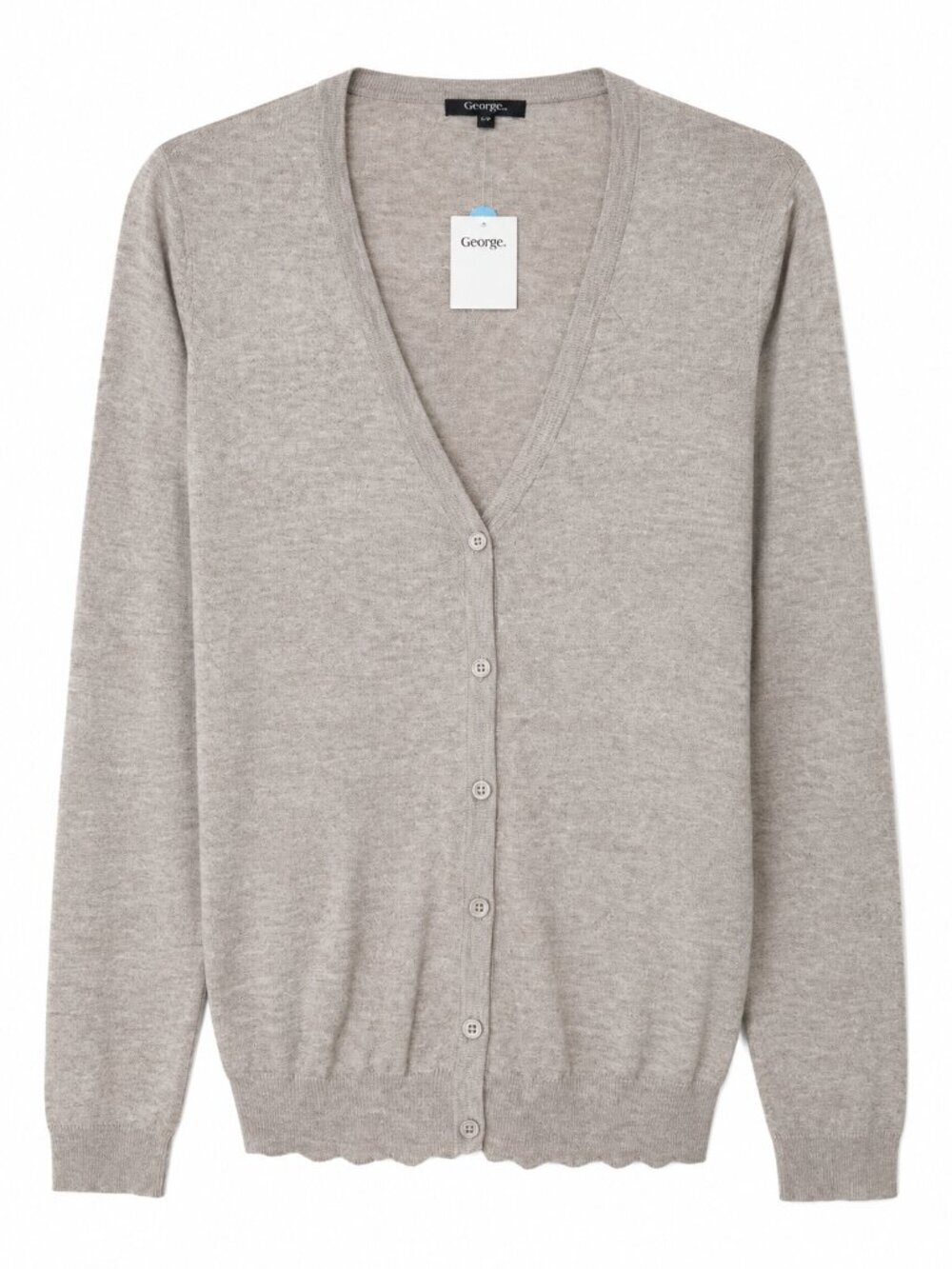 George Light Taupe V-Neck Button Cardigan
